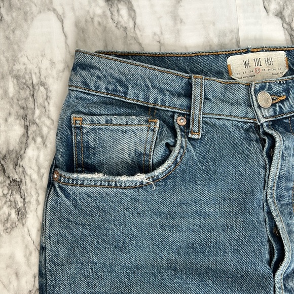 Free People We The Free | size 27 distressed skinny jeans high rise 5 button fly - Picture 9 of 16